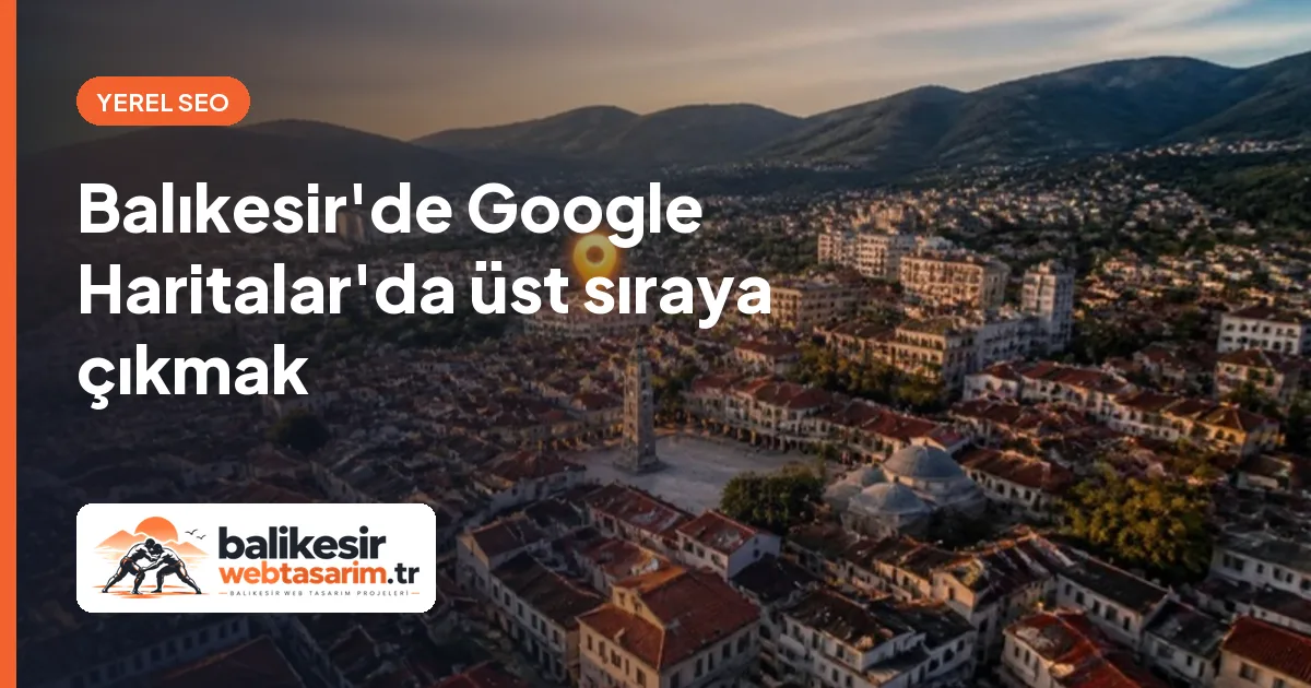 Balıkesir şehir merkezi üzerinde Google Haritalar konum işareti